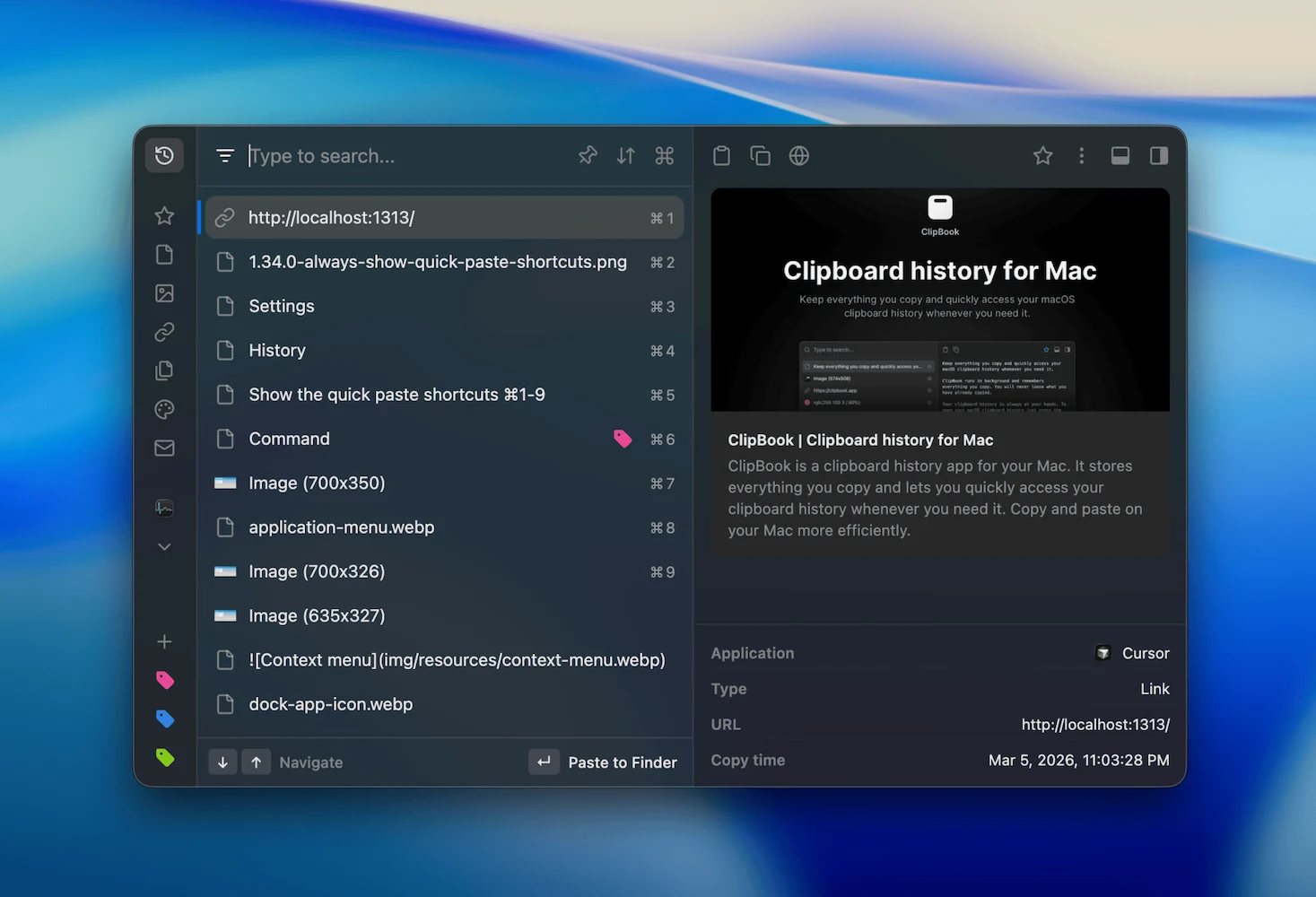 ClipBook: always show quick paste shortcuts