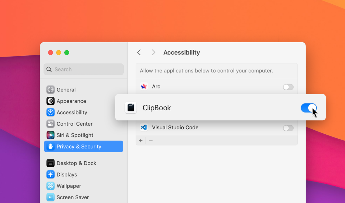 Paste to other applications on your Mac