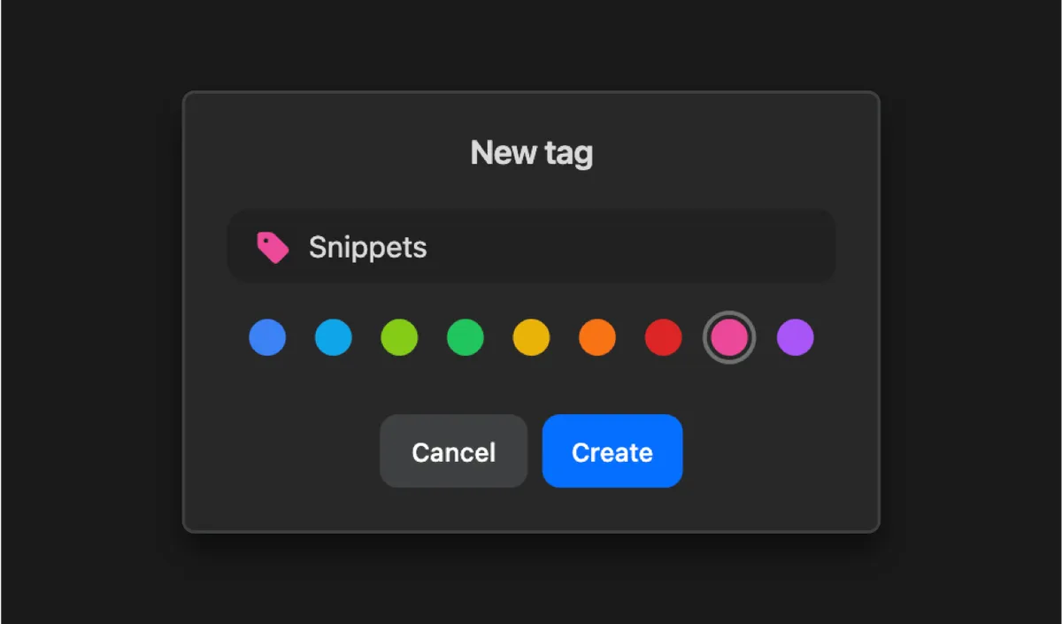 Organize with tags and filter your clipboard history